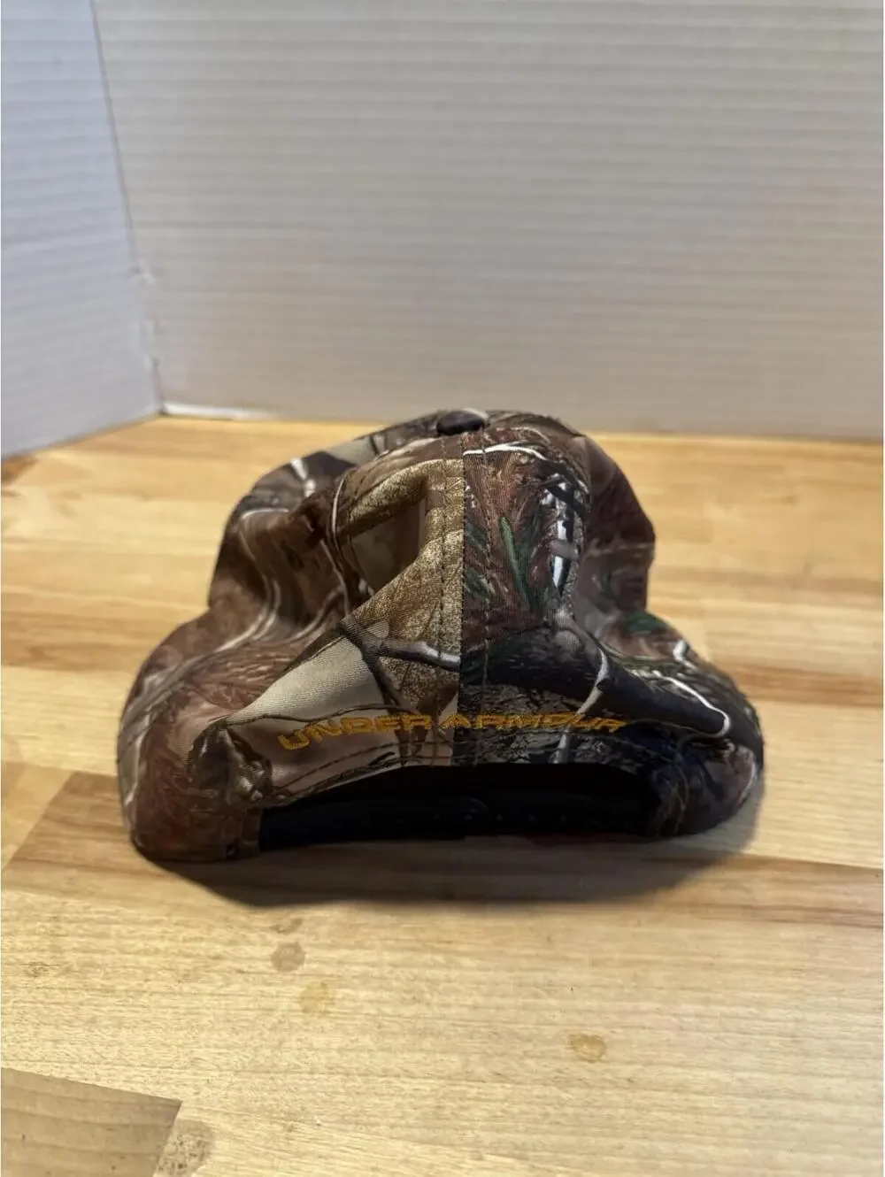 Under Armour RealTree Hat Branch Logo Baseball Cap Camo/Orange OSFA  Hunting 93